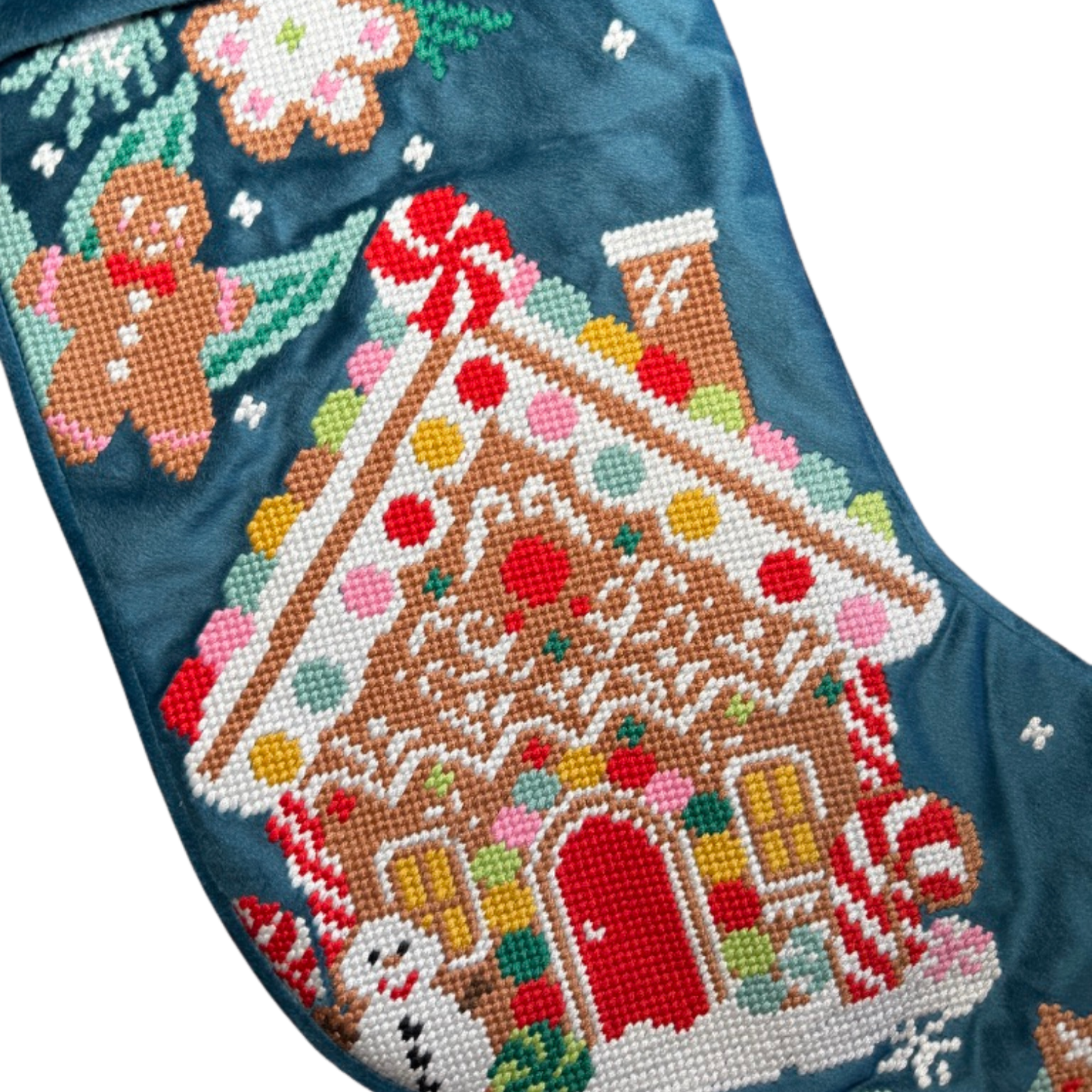 Gingerbread Haus Needlepoint Stocking