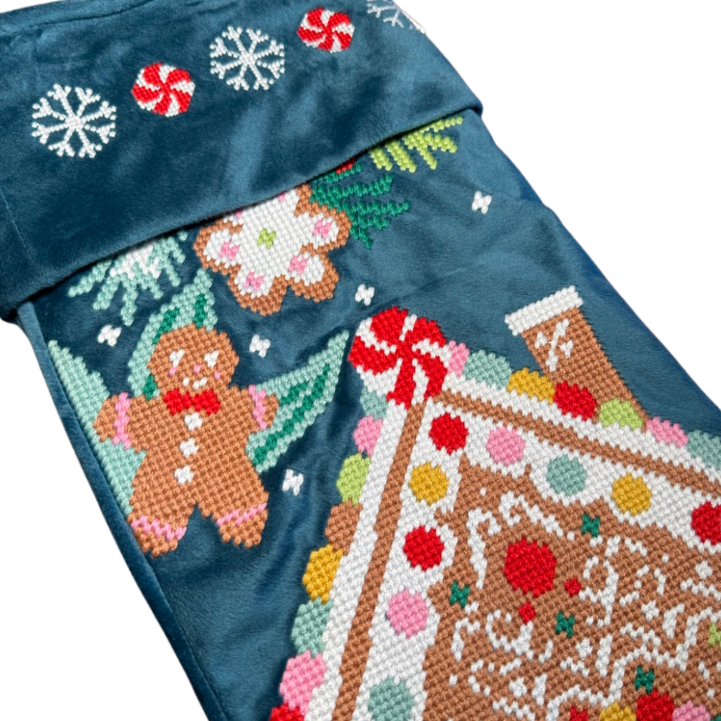 Gingerbread Haus Needlepoint Stocking